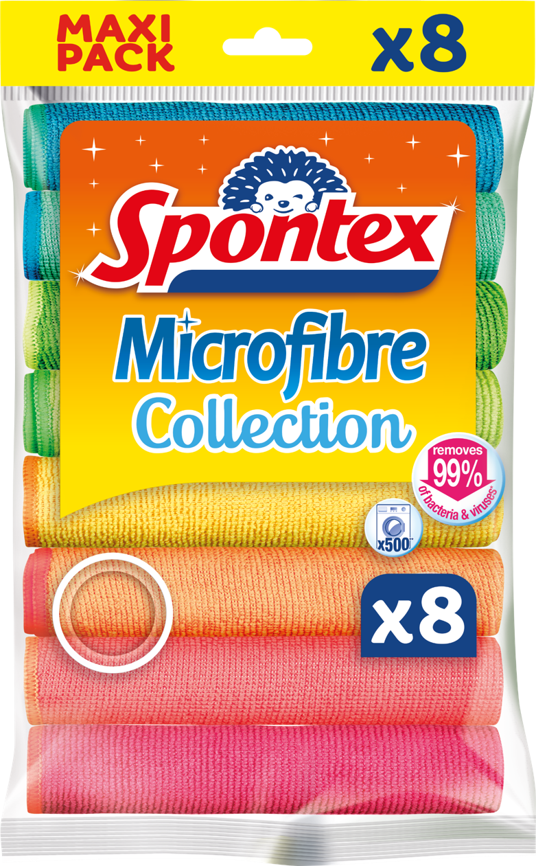 BAYETA MICROFIBRA SPONTEX ROJO (5) - Ecousos