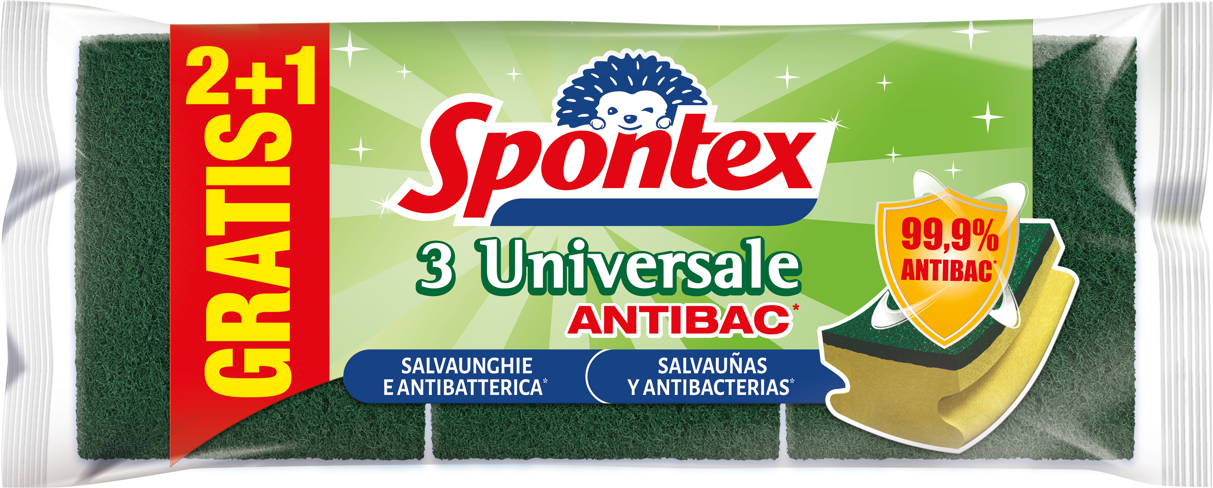 Spontex Estropajo Cocina 2+1 Ud